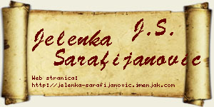 Jelenka Sarafijanović vizit kartica